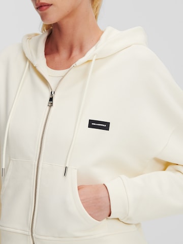 Karl Lagerfeld Zip-Up Hoodie 'Essential' in White