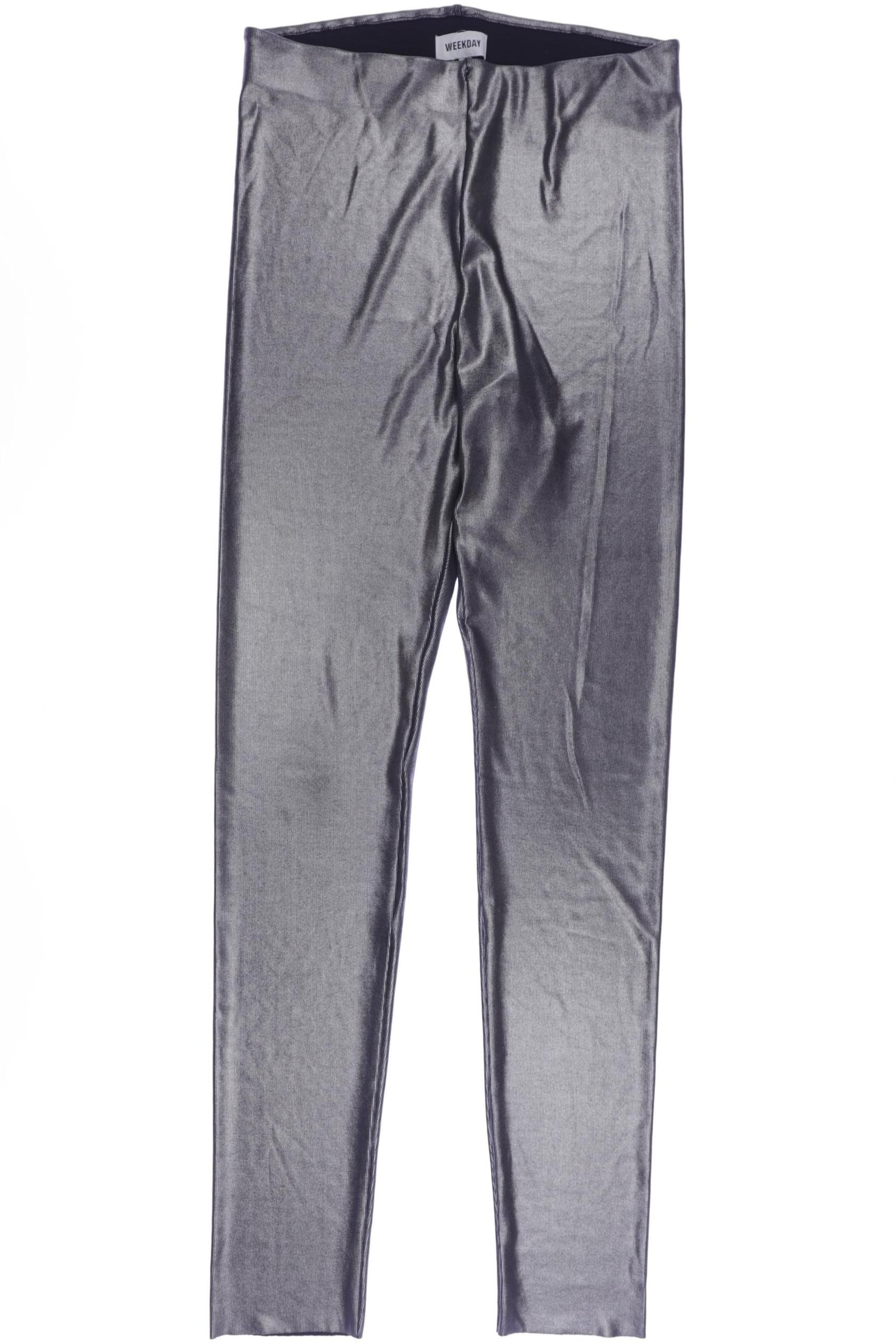 WEEKDAY Pants in M in Silver: front