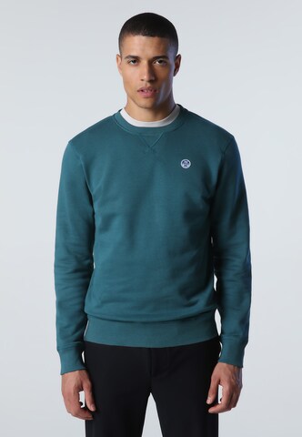 North Sails Sweatshirt in Blauw: voorkant