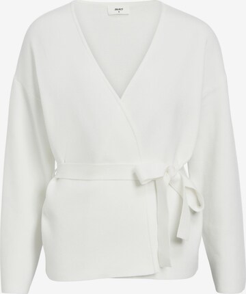 Cardigan 'REYNARD' OBJECT en blanc : devant