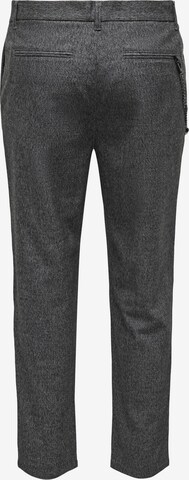 Tapered Pantaloni con pieghe 'LOU' di Only & Sons in grigio
