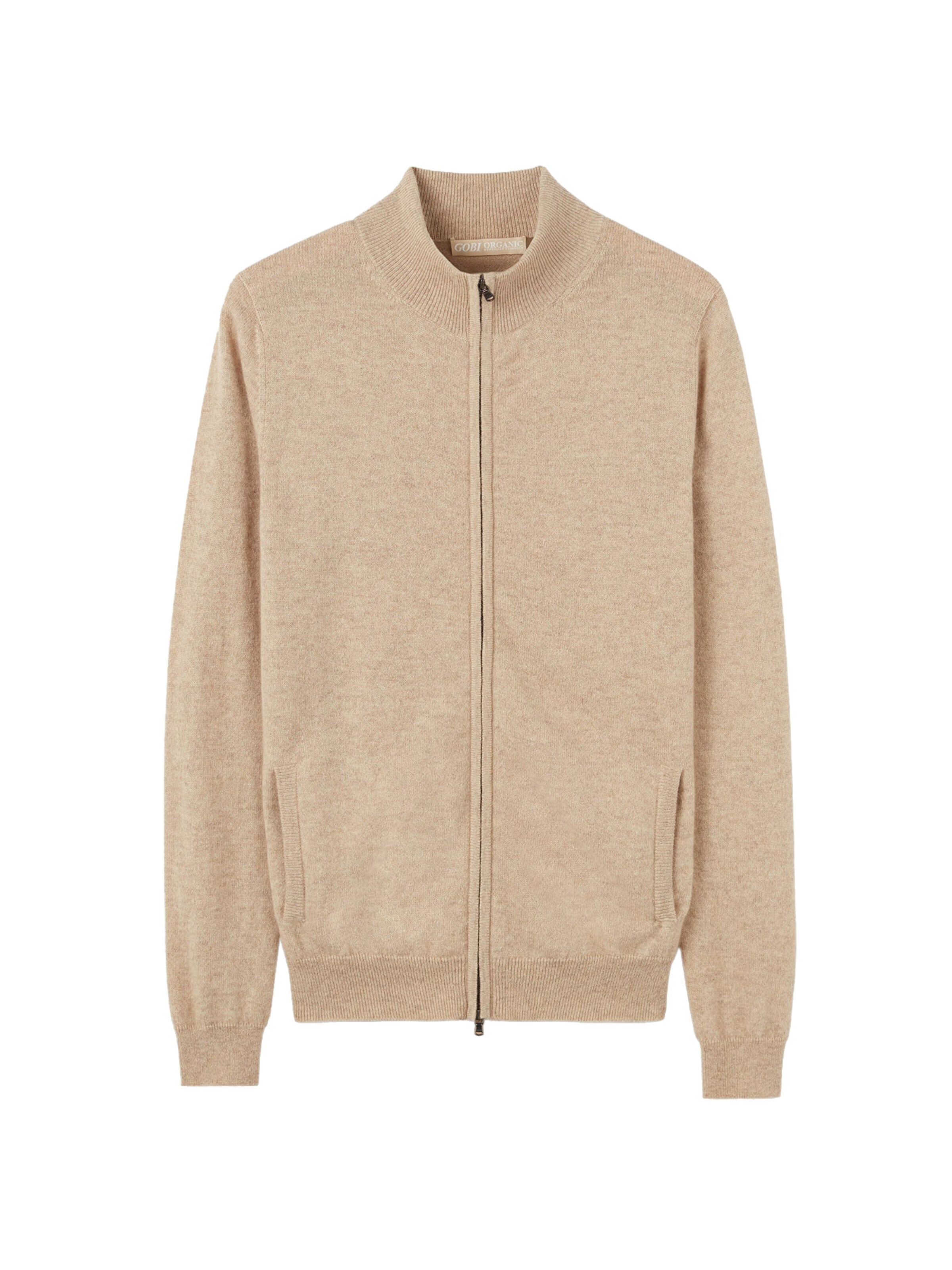 Cardigan 'Women's Essential Cashmere Full-Zip Cardigan' GOBI Cashmere en beige : devant
