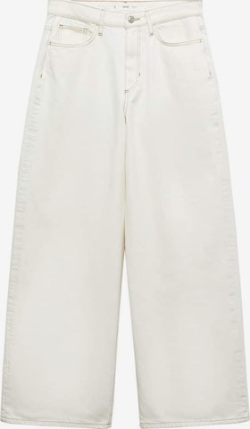 MANGO Wide leg Jeans 'gabby' in Wit: voorkant