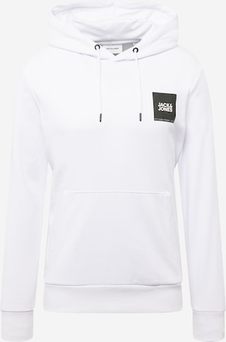 JACK & JONES Sweatshirt 'LOCK' in Wit: voorkant