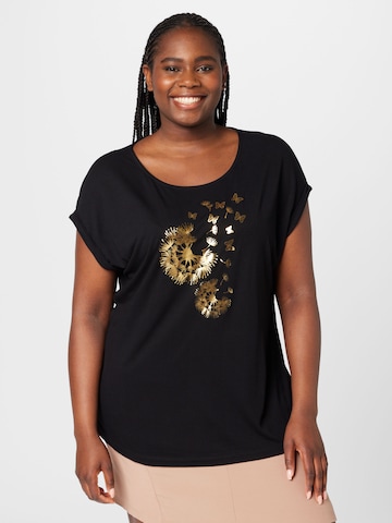 ABOUT YOU Curvy T-shirt 'Claudia' i svart: framsida