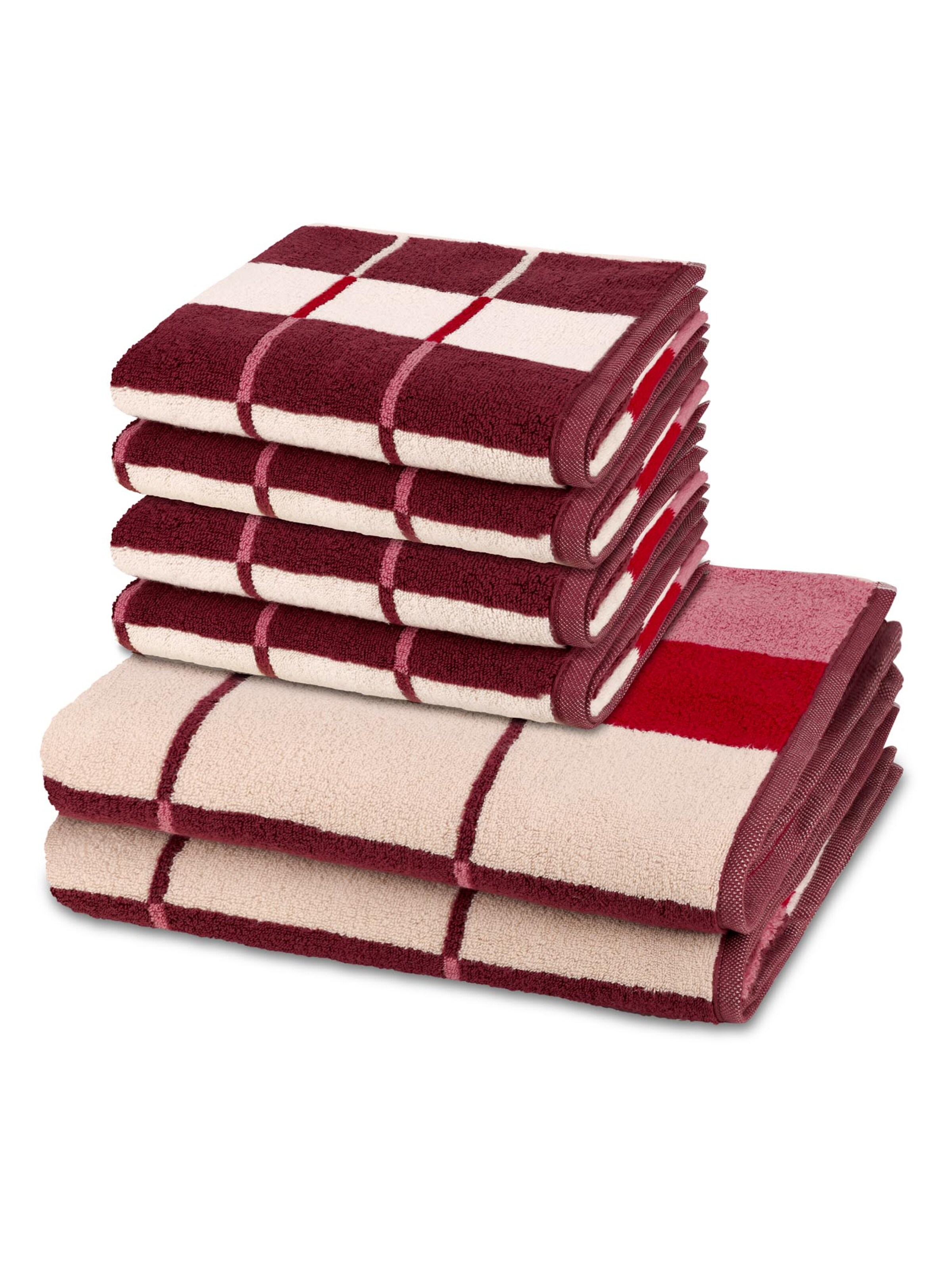 ROSS Towel 'Three Stars' in Red: front