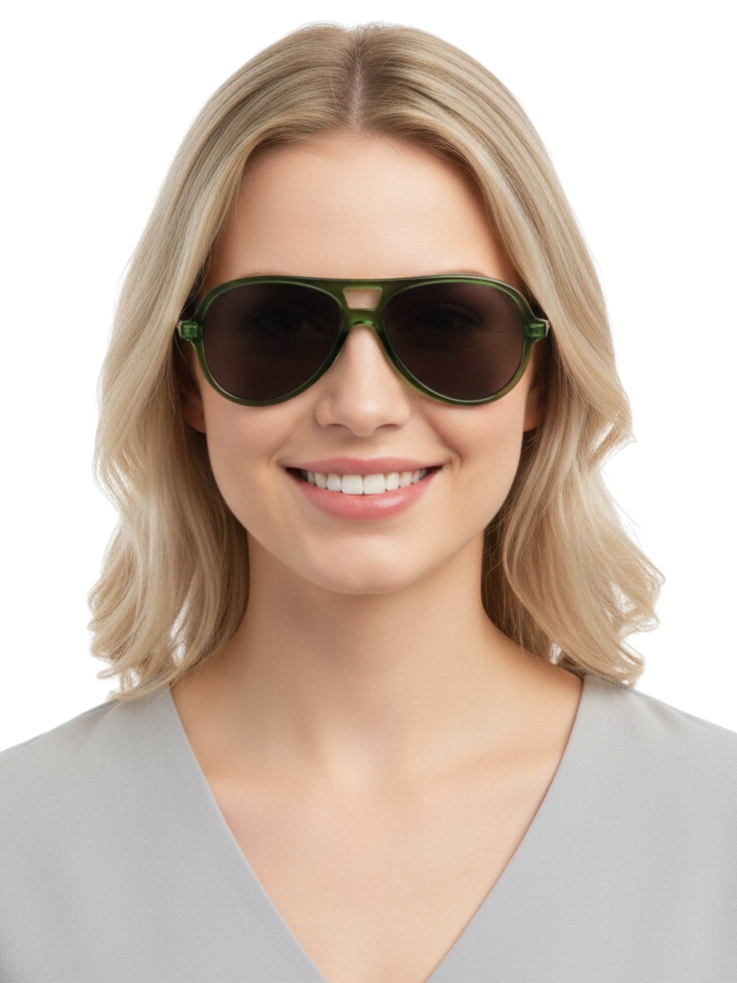 Zadig & Voltaire - Gafas de sol en verde: frente