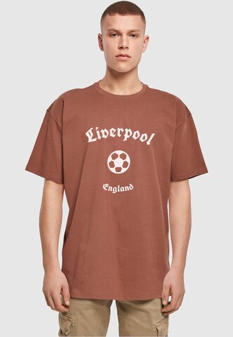 Merchcode Shirt 'Liverpool X' in Bruin: voorkant