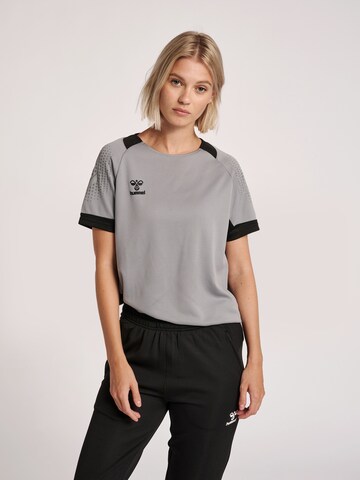 T-shirt fonctionnel Hummel en gris : devant