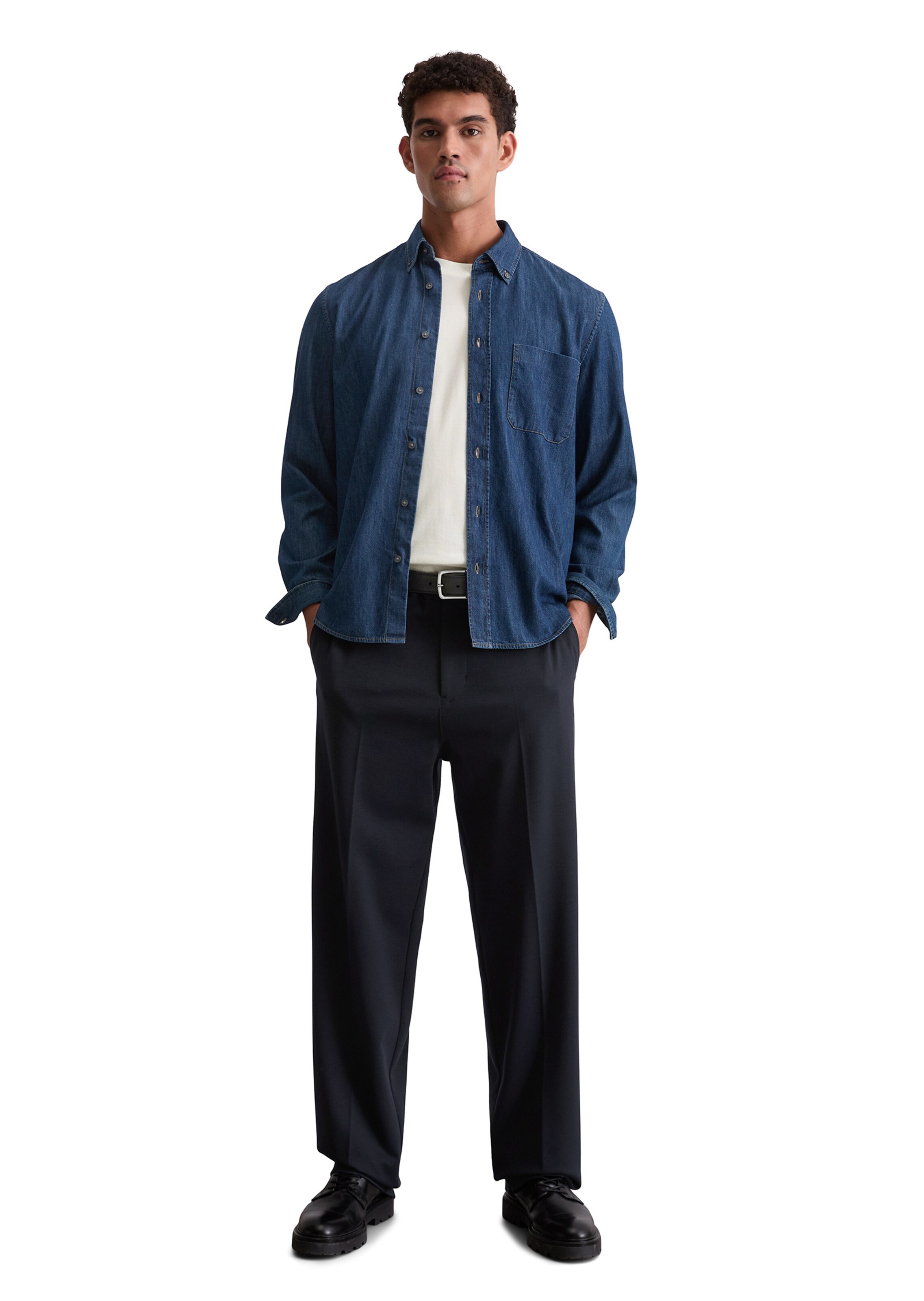 Coupe regular Chemise Marc O'Polo en bleu