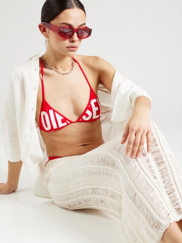 DIESEL - Triángulo Top de bikini en rojo