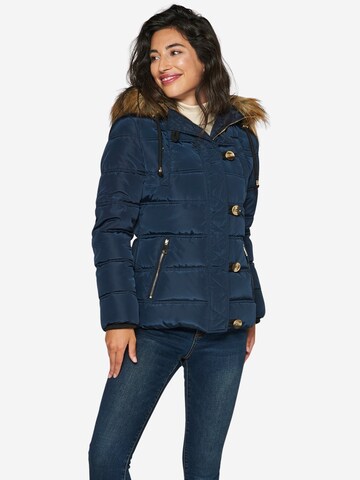 KOROSHI Winter Jacket in Blue: front