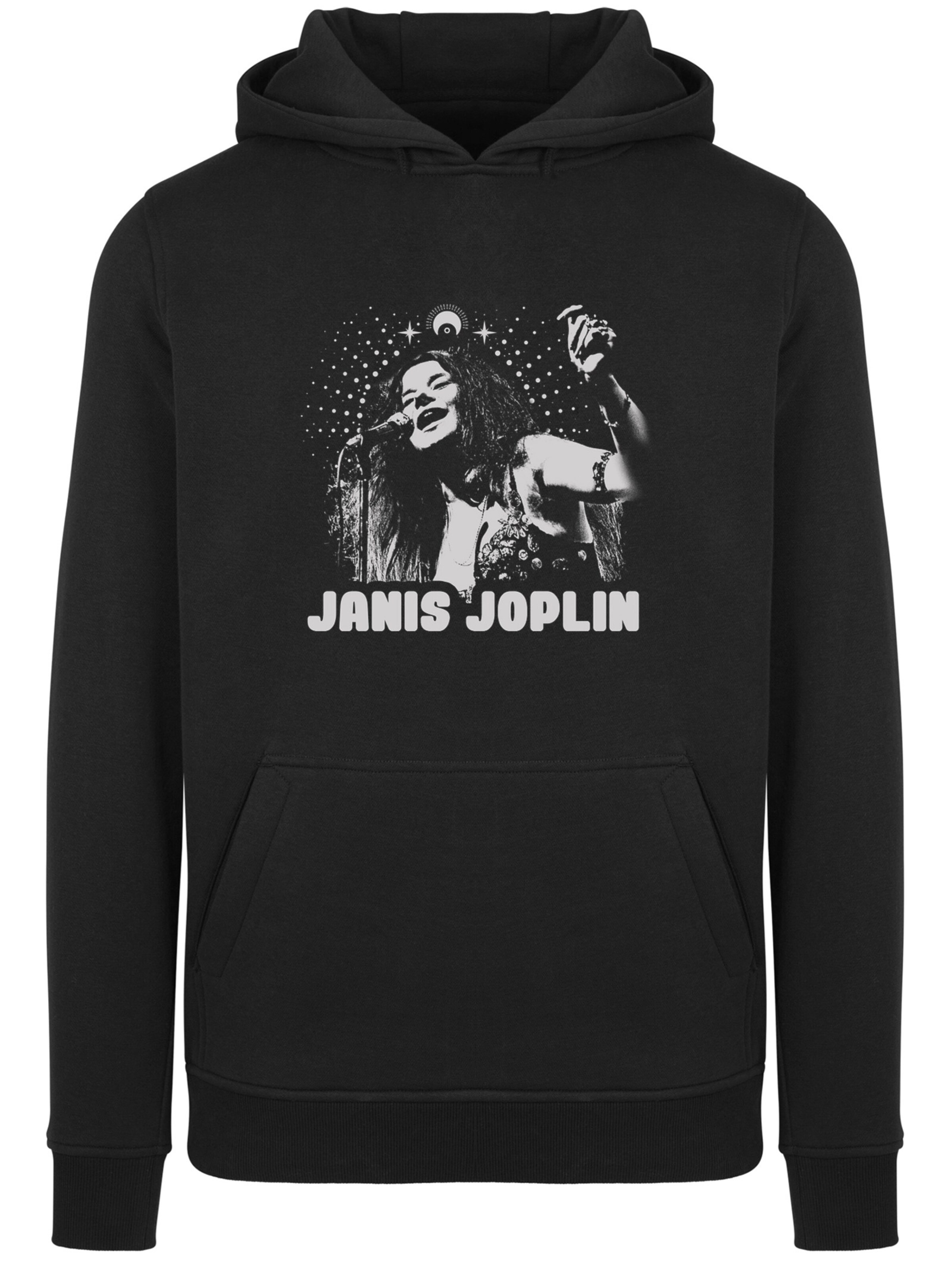 F4NT4STIC Sweatshirt 'Janis Joplin' in Black: front