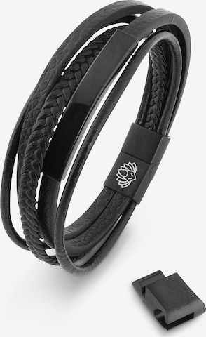 Akitsune Armband 'Punisher' in Schwarz: Vorderseite