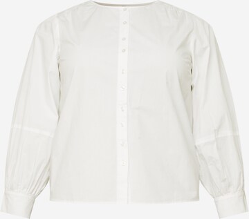 Camicia da donna 'Geraldine' di PIECES Curve in bianco: frontale