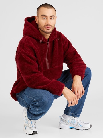 LEVI'S ® Sweatshirt 'Cozy Half Zip Hoodie' in Red