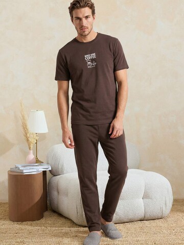 Trendyol Pajamas long in Brown: front