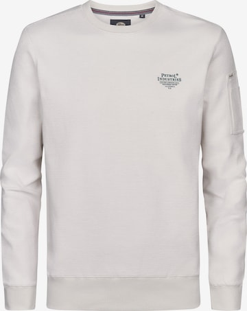 Sweat-shirt Petrol Industries en blanc : devant