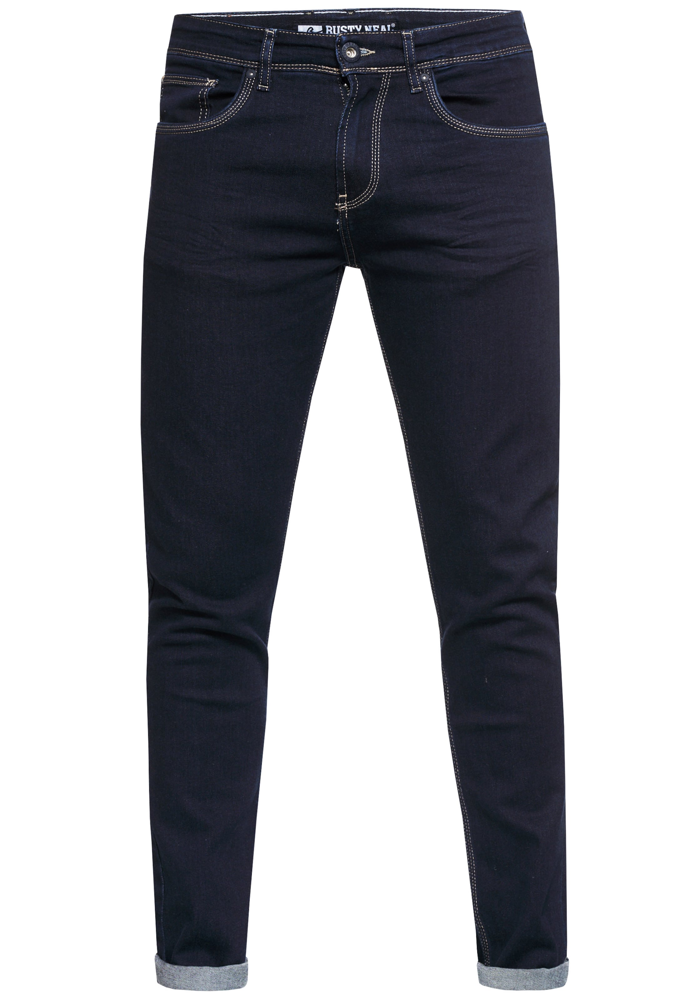 Rusty Neal Slimfit Jeans 'MELVIN' in Blauw: voorkant