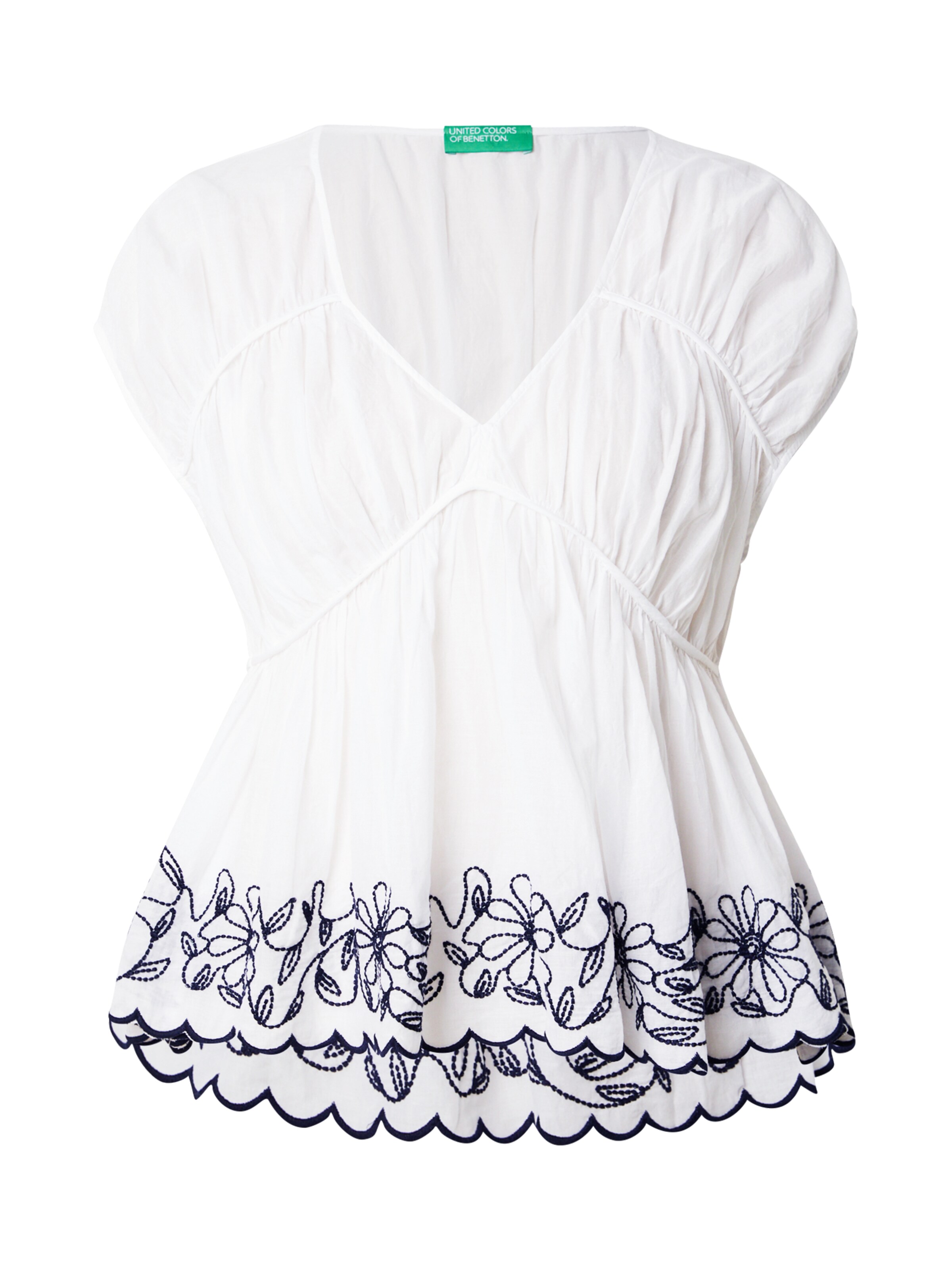 UNITED COLORS OF BENETTON Bluzka w kolorze biały: przód