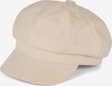 styleBREAKER Beanie 'Weiche Ballonmütze Einfarbig' in Beige: front