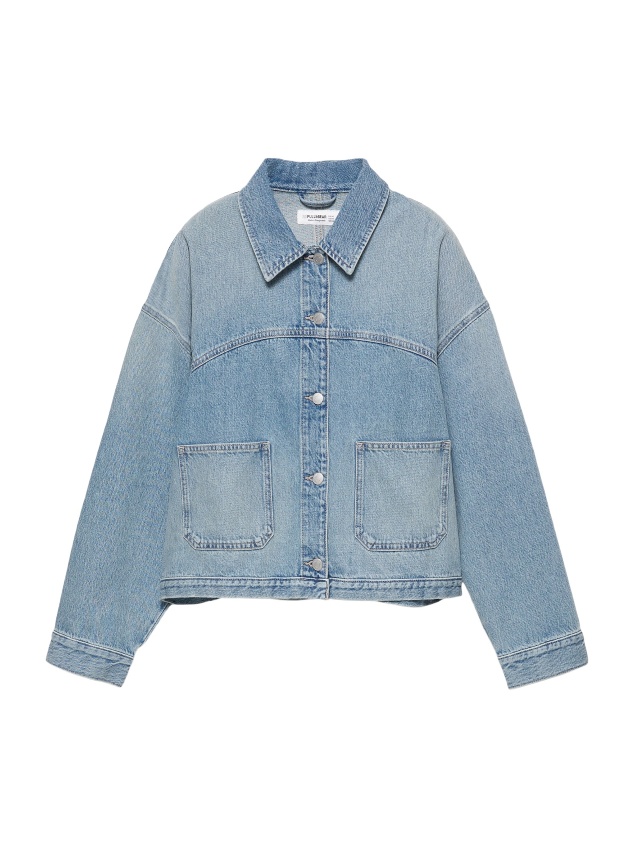 Geacă de primăvară-toamnă de la Pull&Bear pe albastru: față