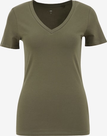 T-shirt WE Fashion en vert : devant