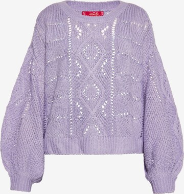 Pull-over swirly en violet : devant