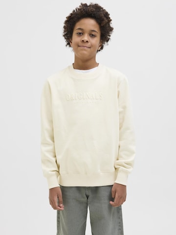Sweat Jack & Jones Junior en blanc : devant