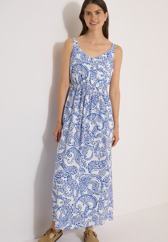 CECIL Maxikleid mit V-Neck und Print in Weiß: Vorderseite
