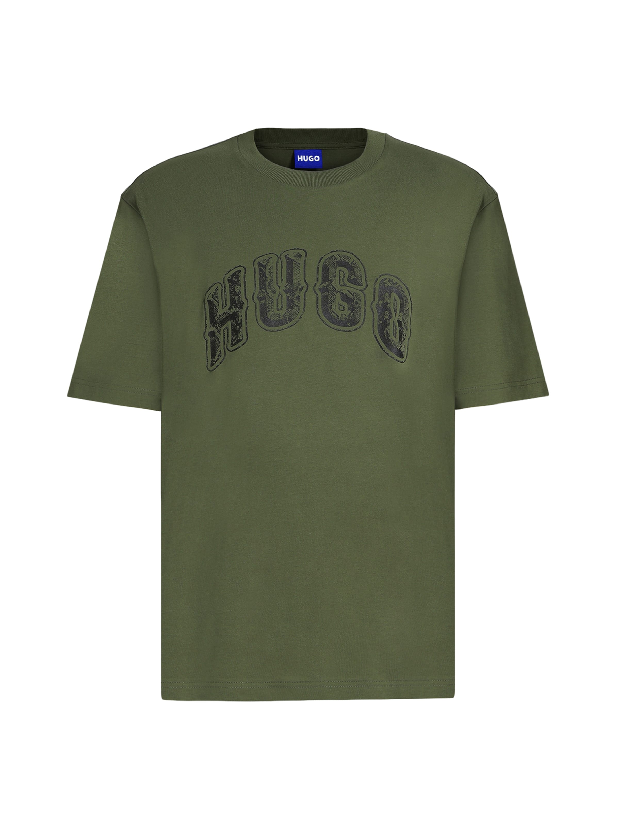 HUGO T-Shirt 'Nerpient' in Grün: Vorderseite