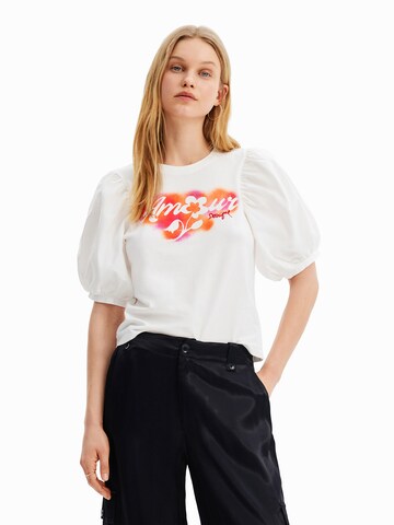 T-shirt Desigual en blanc : devant