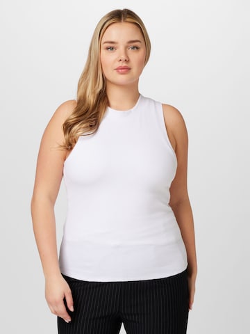 Cotton On Curve Top 'JONES' in White: front