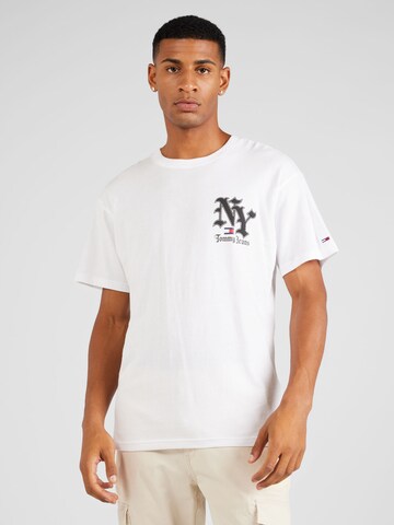 Tricou 'NY GRUNGE' de la Tommy Jeans pe alb: față
