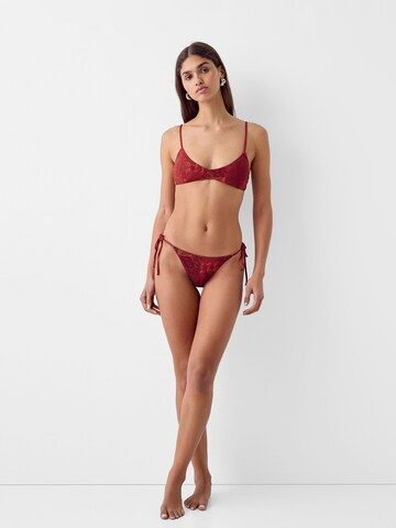 Bershka Bustier Bikinitop in Rot