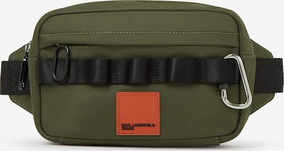KARL LAGERFELD JEANS Pojasna torbica 'Canyon' u tamno zelena / narančasta / crna, Pregled proizvoda