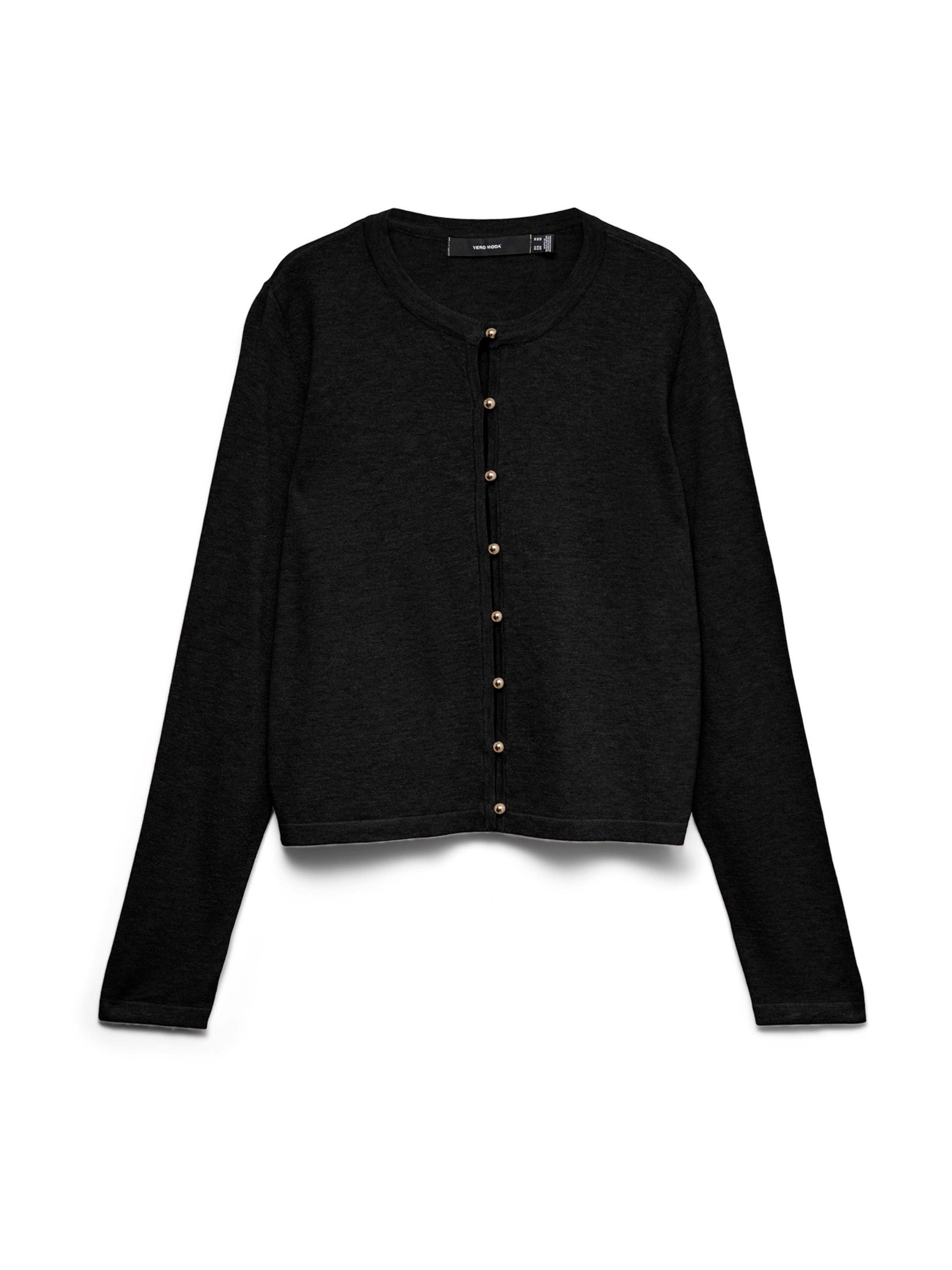 Cardigan 'VMHOLLY KARIS' VERO MODA en noir : devant