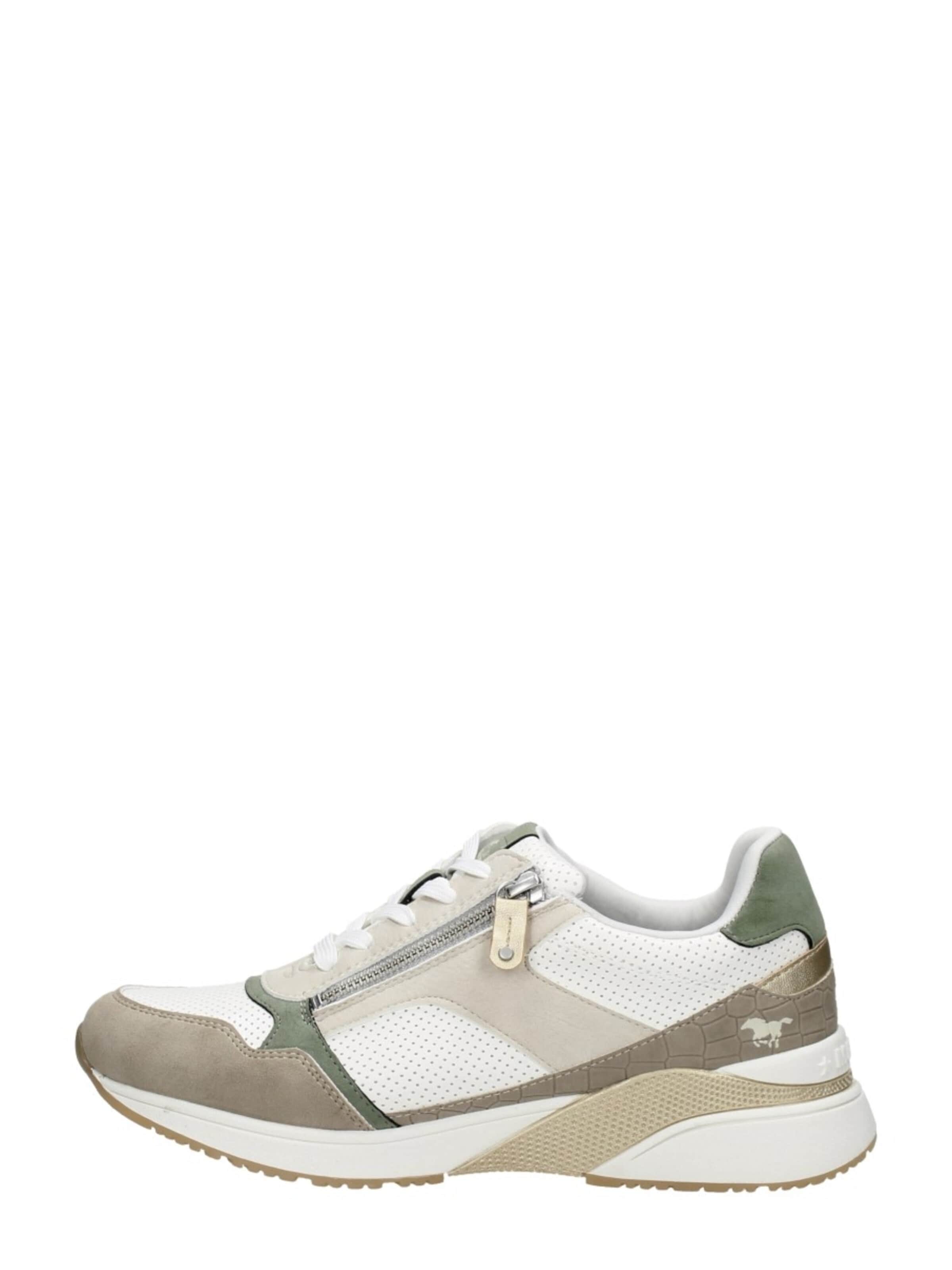MUSTANG Veterschoen 'Veterschoenen Laag' in Beige: voorkant