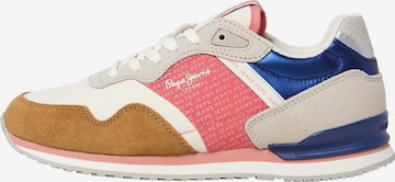 Baskets basses Pepe Jeans en beige : devant