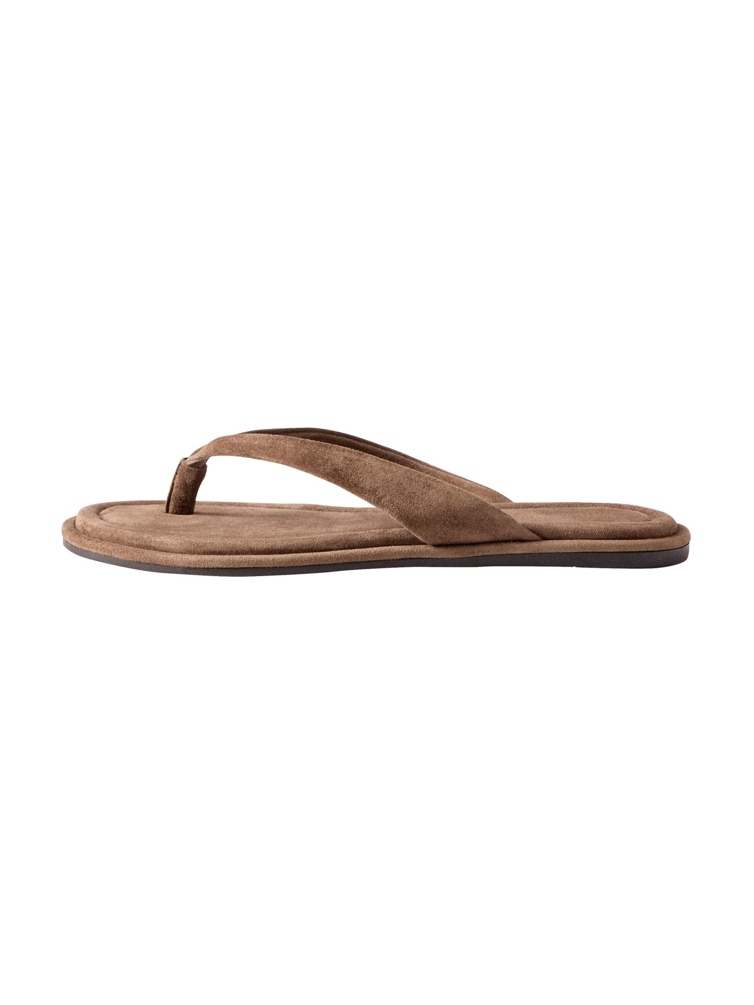 The Set Tongs en 36 en marron, Vue avec produit