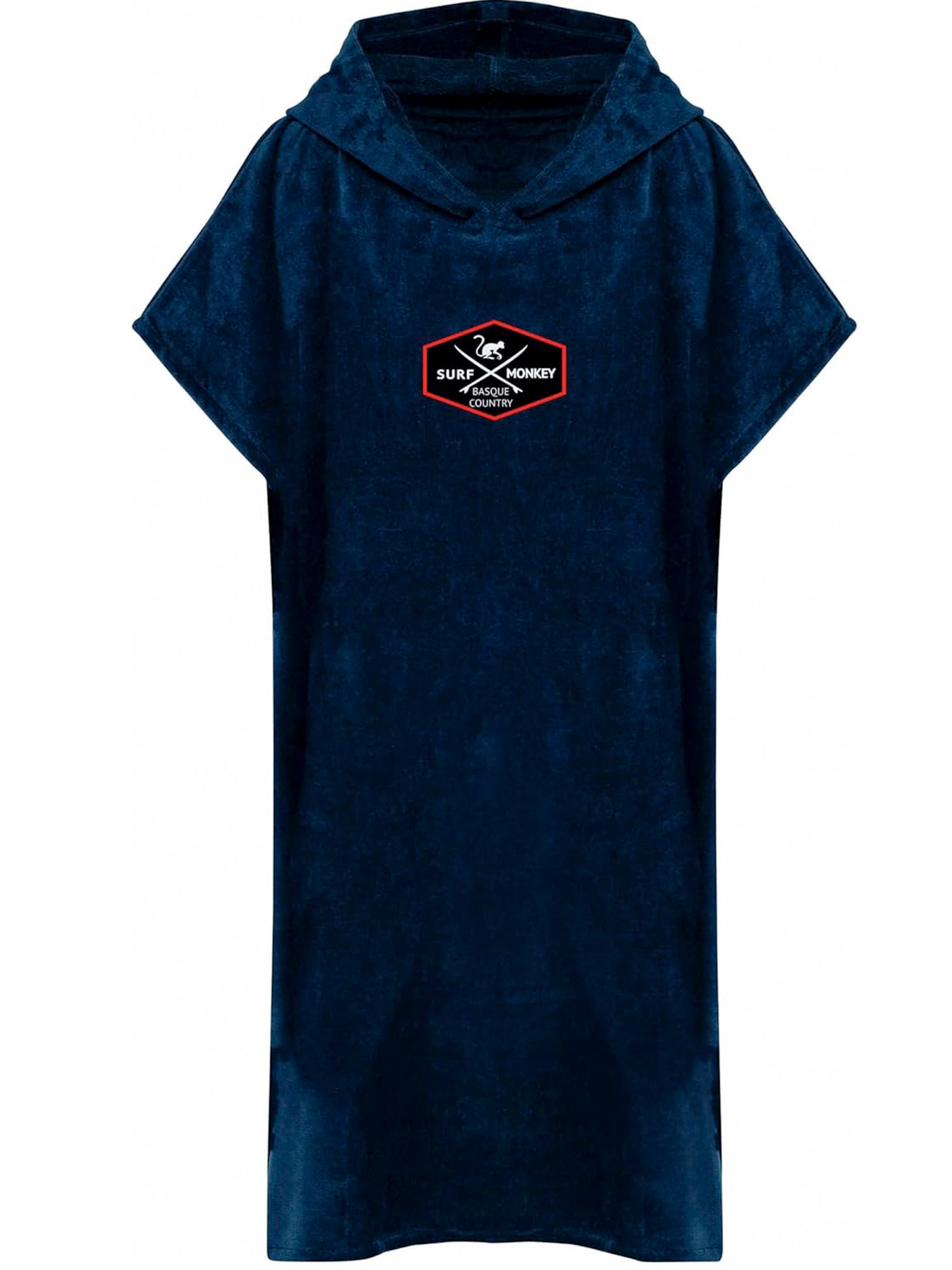 Asciugamano di Surf Monkey in blu: frontale