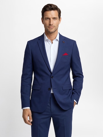 Finshley & Harding London Slim fit Business-colbert in Blauw: voorkant