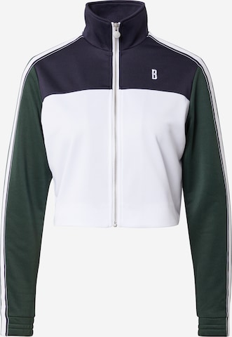 BJÖRN BORG - Sudadera con cremallera deportiva 'ACE MAGGIE' en blanco: frente