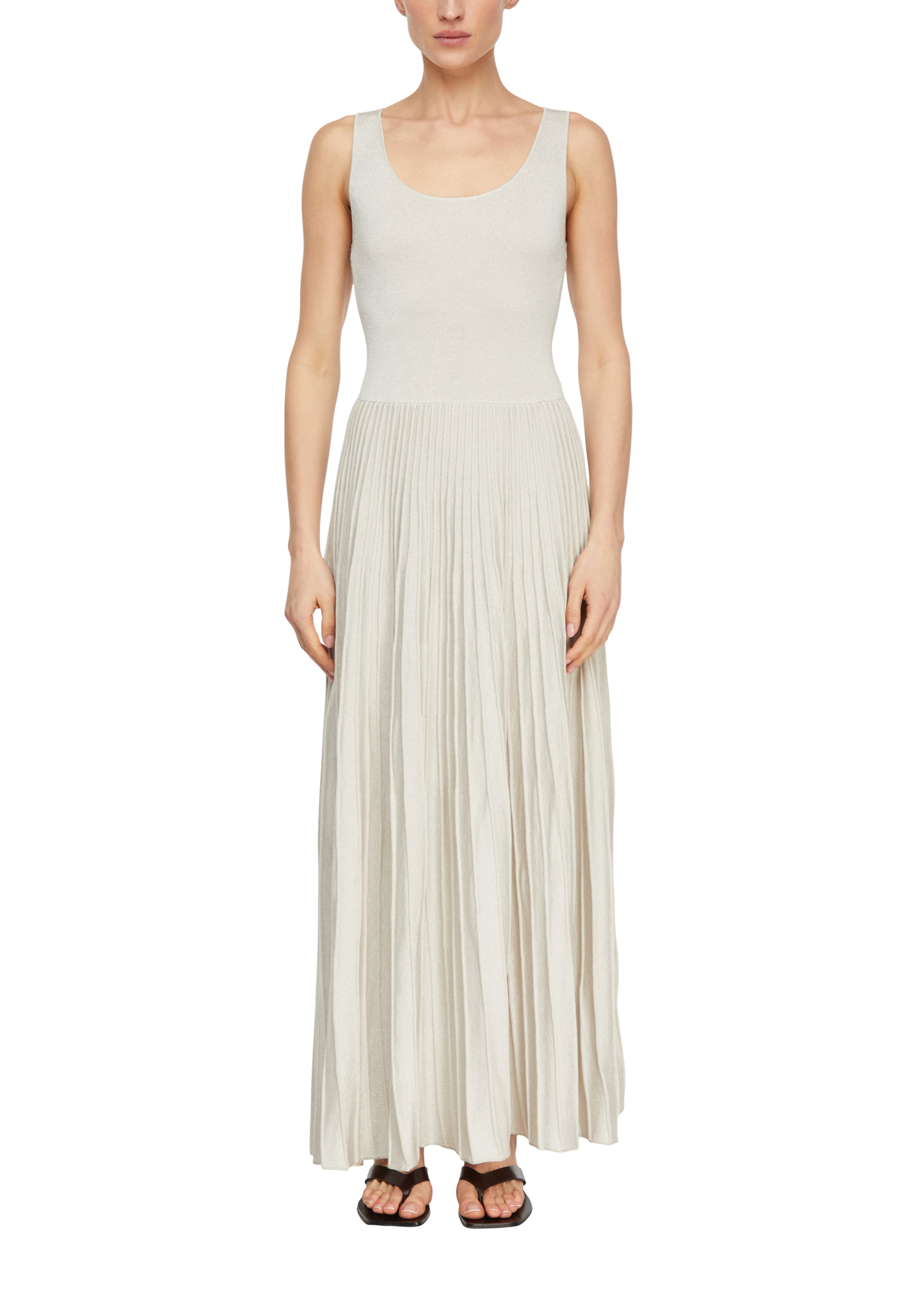 COMMA Strickkleid in Beige