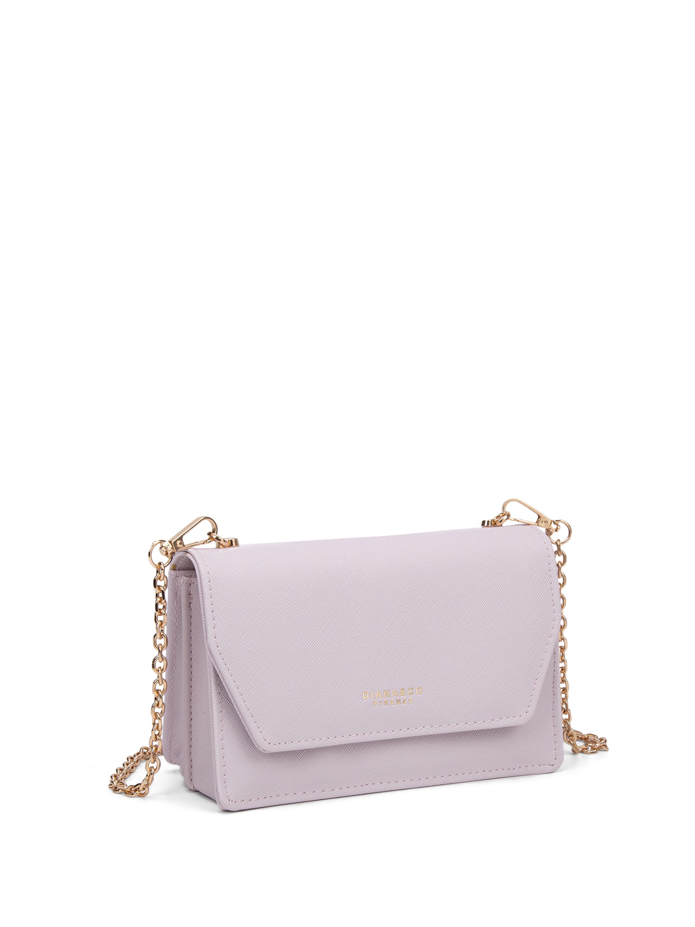 Borsa a tracolla 'Borsa a Tracolla Donna Diana&Co Poliestere Bottone Magnetico Tracolla Catena Rimovibile' di Diana&Co. in lilla