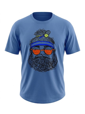 karlskopf Shirt 'TENNISSPIELER'‌ in Blau: Vorderseite
