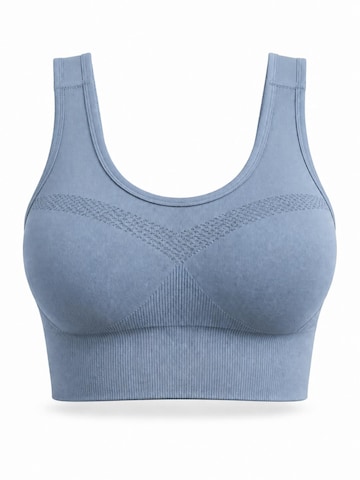 AOTTORI Bralette Sports Bra in Blue: front