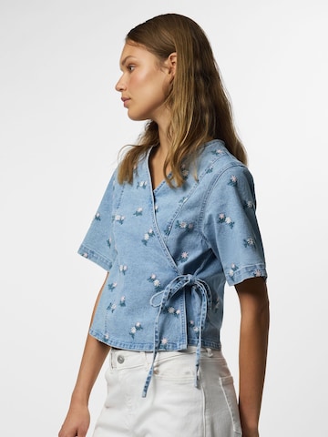 PIECES Bluse 'PCFlora' in Blau