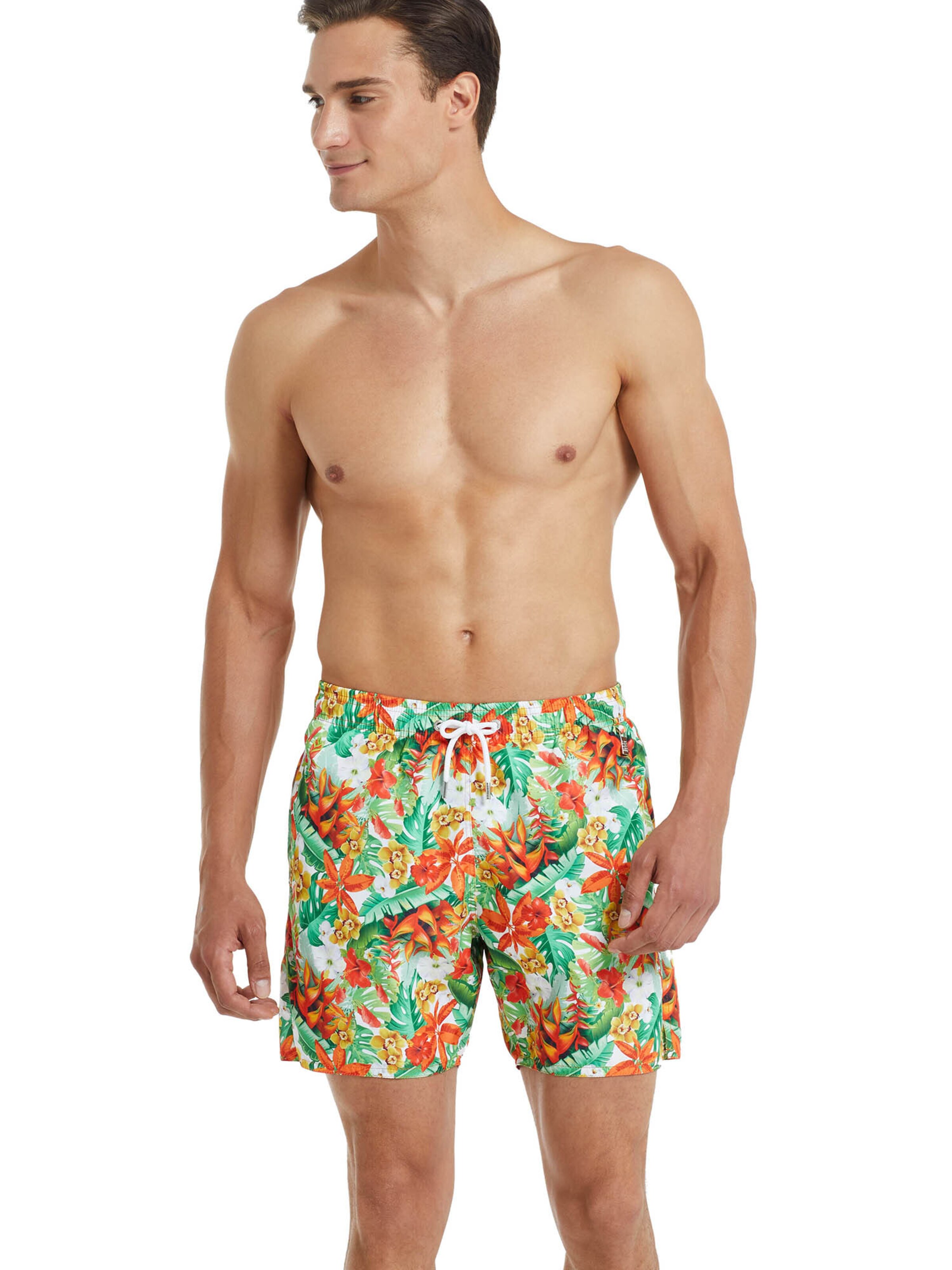 Blackspade Swimming shorts ' Summer Prints ' in Green: front