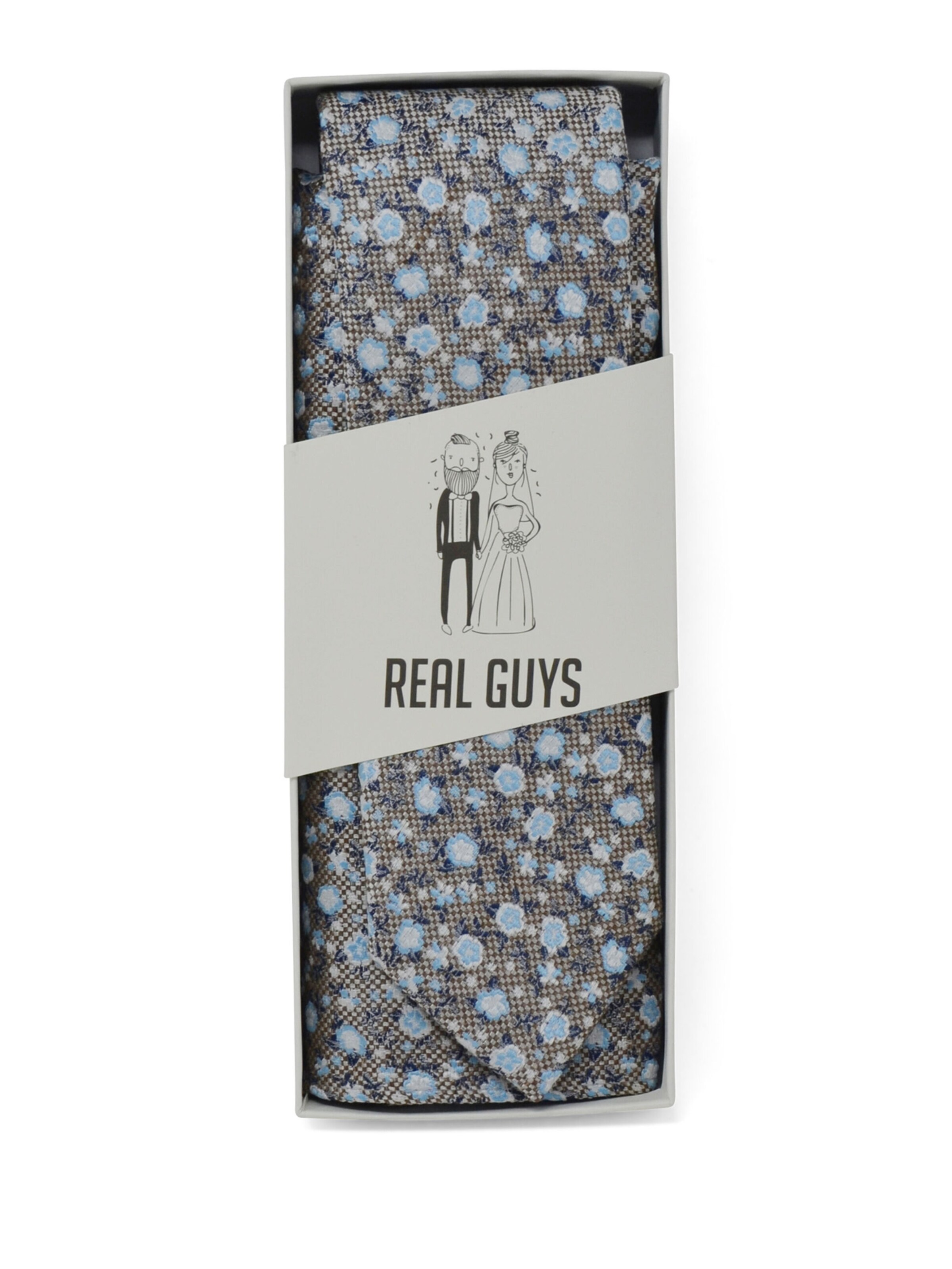 Cravate Real Guys en marron